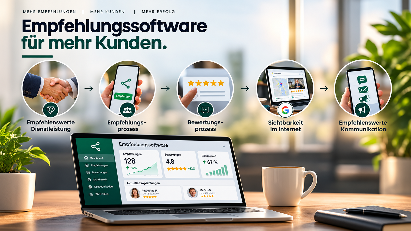 Die Empfehlungssoftware – alle fünf Empfehlungsfaktoren in einem Tool